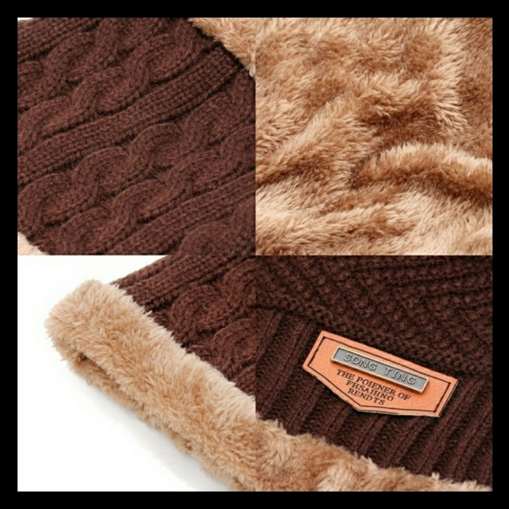 2 PIECES WINTER BEANIE HAT SCARF SET WA - Picture 11 of 12